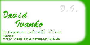 david ivanko business card